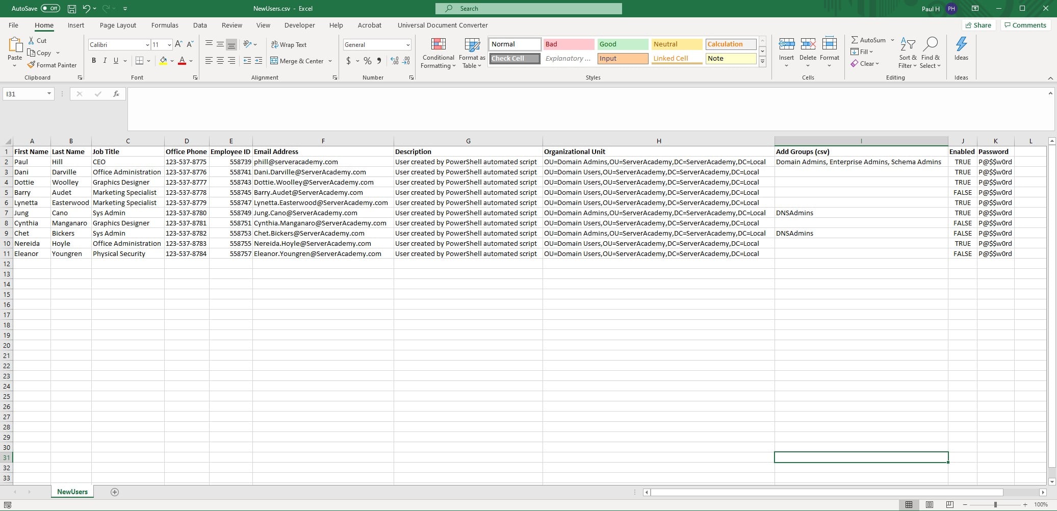 Spreadsheet